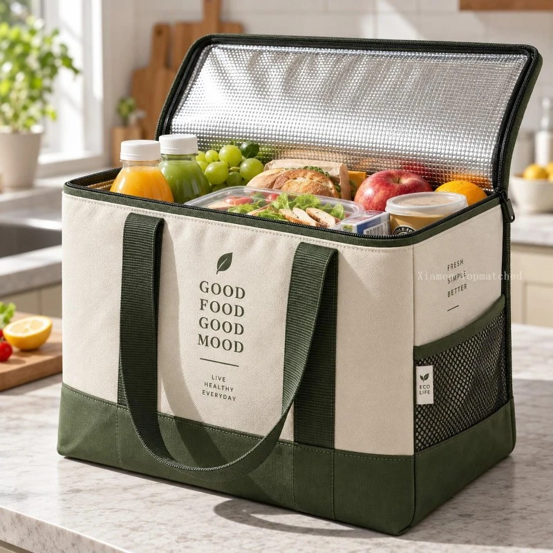 Custom printed 75L non-woven insulated thermal food delivery cooler bag with heavy-duty zipper Custom printed 75L non-woven insulated thermal food delivery cooler bag with heavy-duty zipper